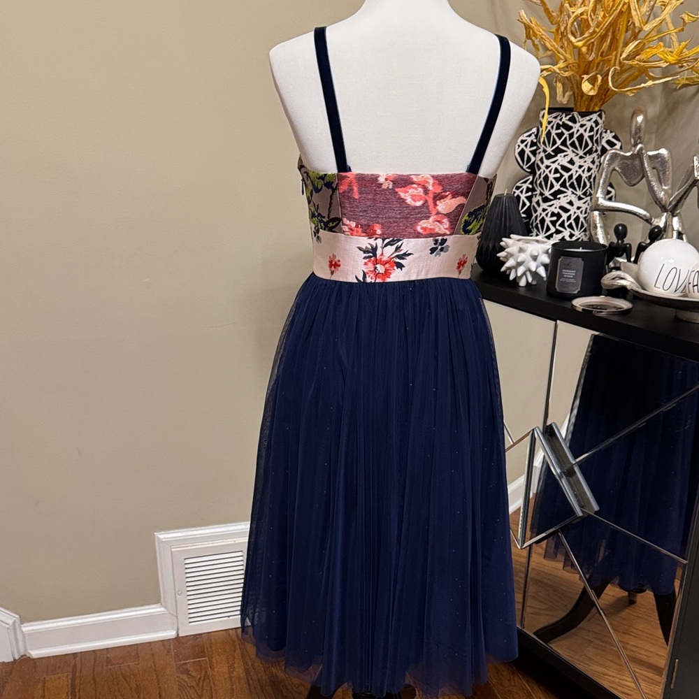 Anthropologie Moulinette Soeurs Cocktail Tulle Midi Dress Size 4 pre-owned - Picture 7 of 14
